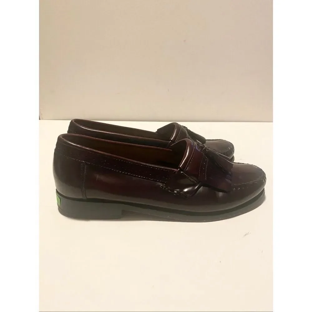 G.H. Bass Weejuns Tassel Loafer Leather Burgundy Mens 10D Preppy Classic
